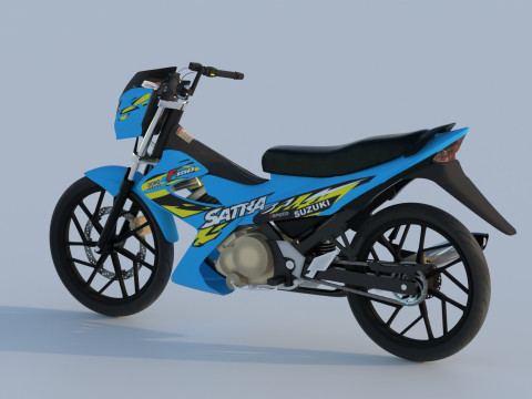 Suzuki Satria FU Facelift 2013 3D Model