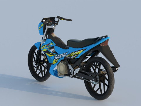Suzuki Satria FU Facelift 2013 3D Model