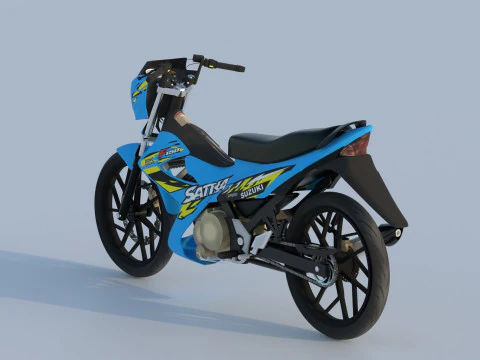 Suzuki Satria FU Facelift 2013 3D Model
