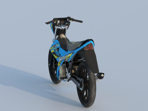 Suzuki Satria FU Facelift 2013 3D Model