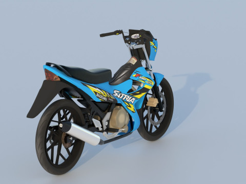 Suzuki Satria FU Facelift 2013 3D Model