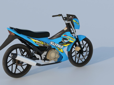 Suzuki Satria FU Facelift 2013 3D Model