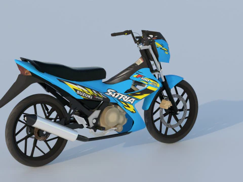 Suzuki Satria FU Facelift 2013 3D Model