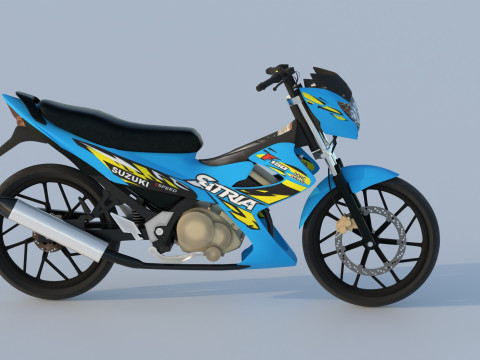 Suzuki Satria FU Facelift 2013 3D Model