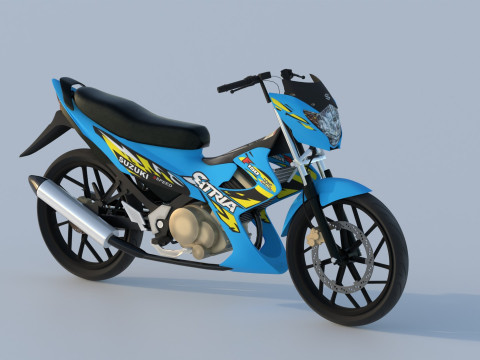 Suzuki Satria FU Facelift 2013 3D Model