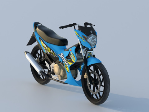 Suzuki Satria FU Facelift 2013 3D Model