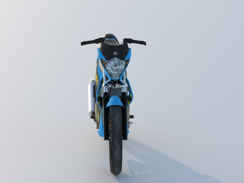 Suzuki Satria FU Facelift 2013 3D Model