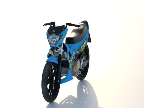 Suzuki Satria FU Facelift 2013 3D Model