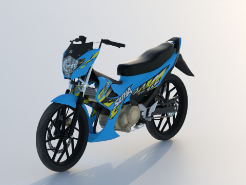 Suzuki Satria FU Facelift 2013 3D Model