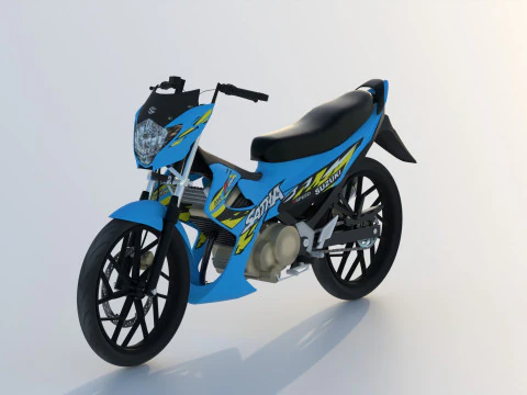 Suzuki Satria FU Facelift 2013 3D Model