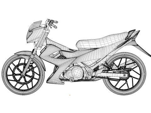 Suzuki Satria FU Facelift 2013 3D Model