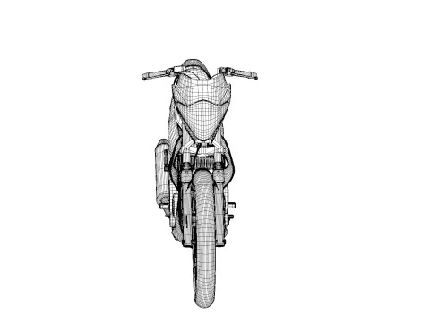 Suzuki Satria FU Facelift 2013 3D Model