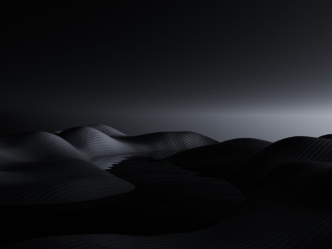 Tranquil Full Moon Landscape Animation Modelo 3D