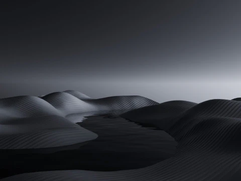 Tranquil Full Moon Landscape Animation 3D Model