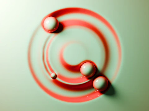 物理ボールループアニメーション 3Dモデル