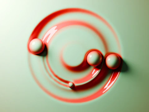 物理ボールループアニメーション 3Dモデル