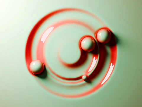 物理ボールループアニメーション 3Dモデル