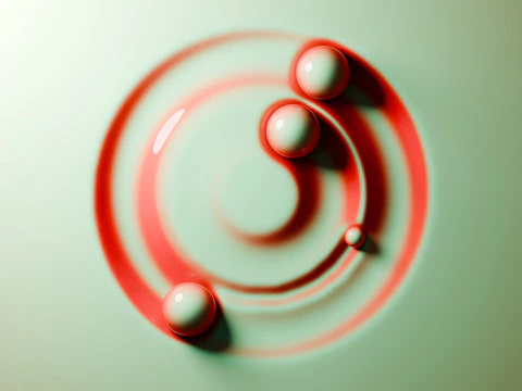 物理ボールループアニメーション 3Dモデル