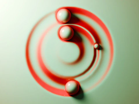 物理ボールループアニメーション 3Dモデル