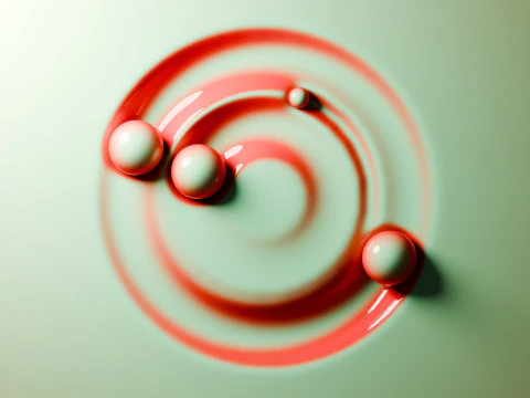 物理ボールループアニメーション 3Dモデル