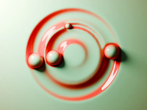 物理ボールループアニメーション 3Dモデル