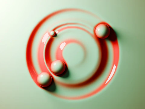 物理ボールループアニメーション 3Dモデル