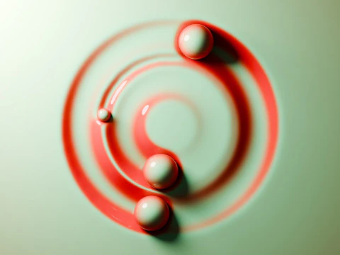 物理ボールループアニメーション 3Dモデル