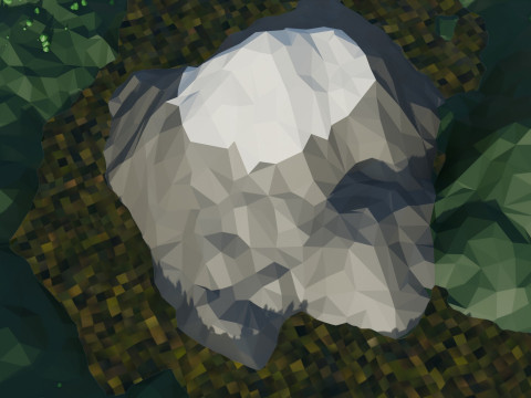 Mountain Environment Low Poly Model 3D