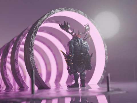 Sci-Fi Environment Animation 3D Model
