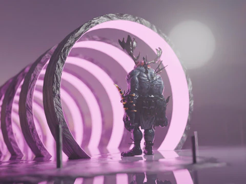 Sci-Fi Environment Animation 3D Model