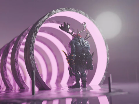 Sci-Fi Environment Animation 3D Model