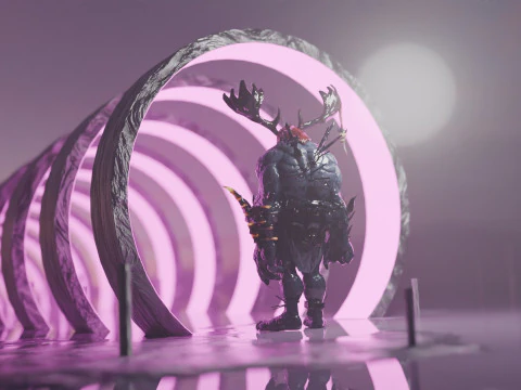 Sci-Fi Environment Animation 3D Model