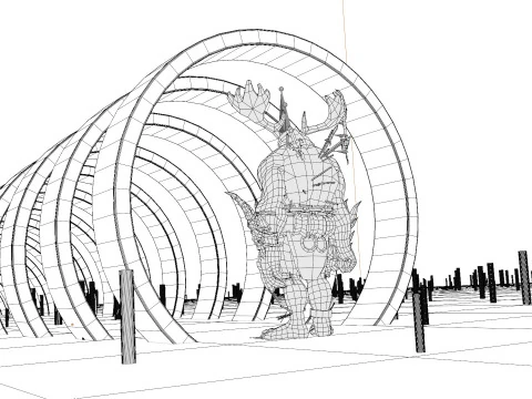 Sci-Fi Environment Animation 3D Model