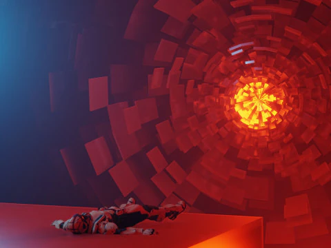 Анимация внешней научно-фантастической среды 3D Модель