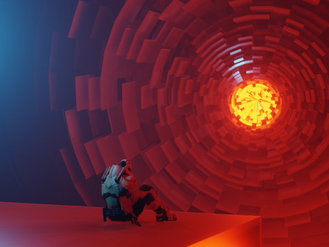 Exterior Sci-Fi Environment Animation 3D Model
