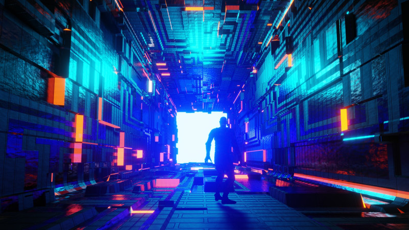 Sci-Fi Tunnel Environment 3D मॉडल .c4d .max .obj .3ds .fbx .stl .blend