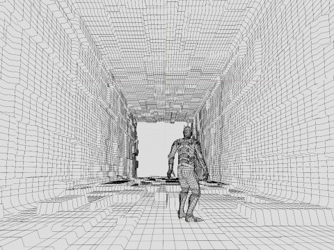 Sci-Fi Tunnel Environment 3D मॉडल