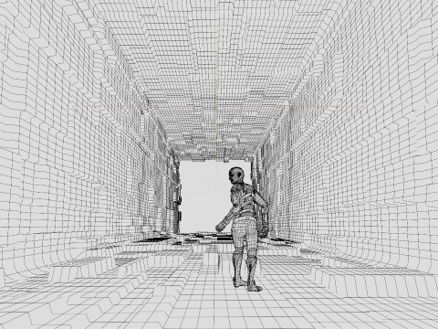 Sci-Fi Tunnel Environment 3D मॉडल