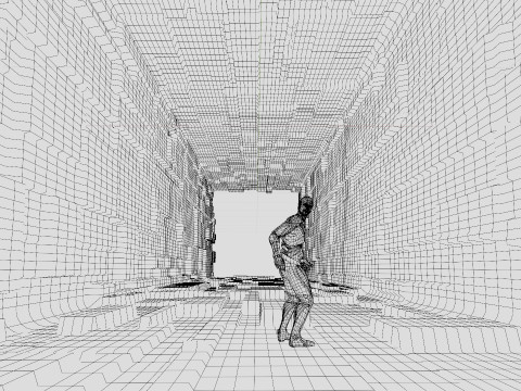 Sci-Fi Tunnel Environment 3D मॉडल