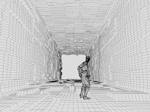 Sci-Fi Tunnel Environment 3D Model