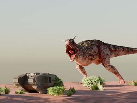 Dinosaur Scene Environment 3D 模型