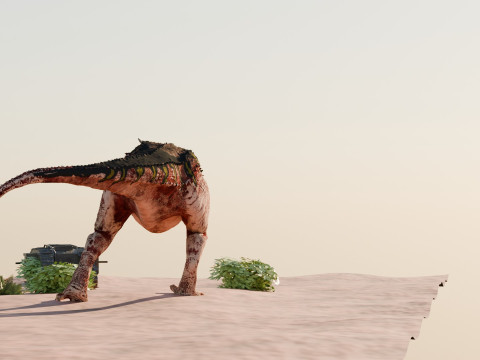 Dinosaur Scene Environment Model 3D