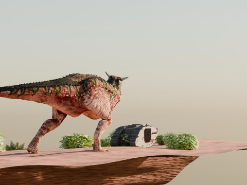 Dinosaur Scene Environment Model 3D