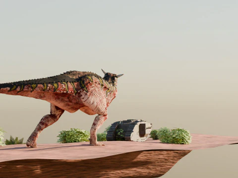 Dinosaur Scene Environment 3D Model