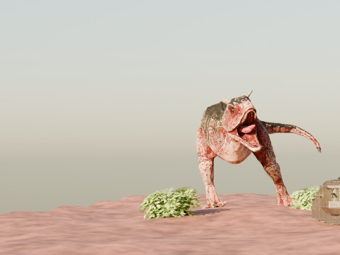Dinosaur Scene Environment Model 3D