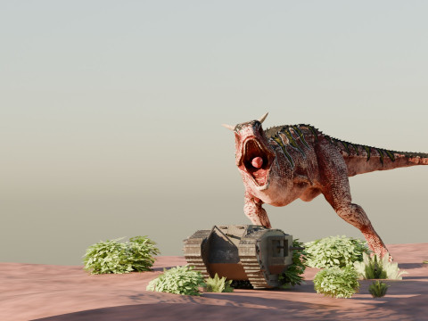 Dinosaur Scene Environment Model 3D