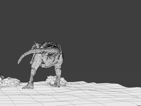 Dinosaur Scene Environment 3D Model