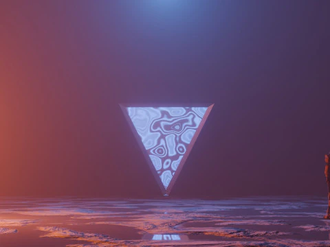 Анимация научно-фантастических осветительных объектов 3D Модель