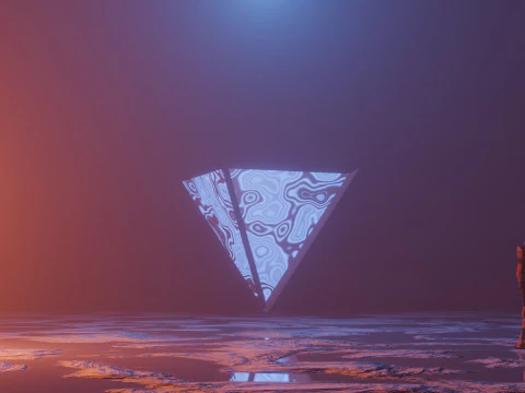 Bilim Kurgu Aydınlatma Nesneleri Animasyonu 3D Model