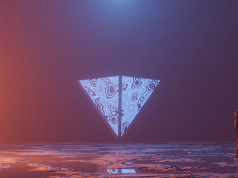 Bilim Kurgu Aydınlatma Nesneleri Animasyonu 3D Model